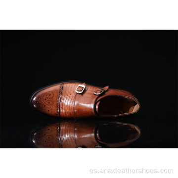 Zapatos casuales de moda transpirable de cuero para hombres